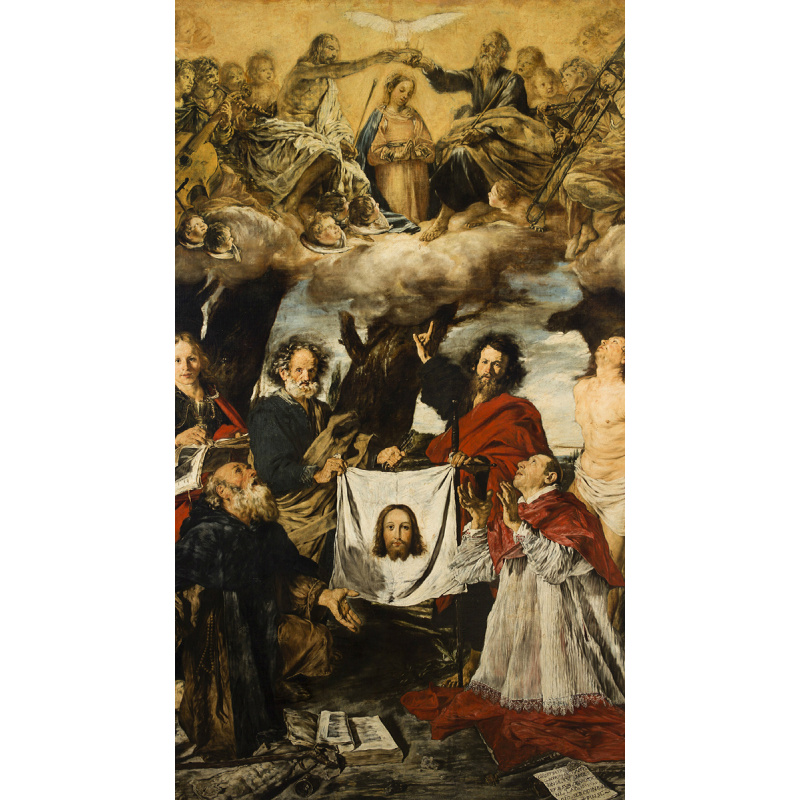 Coronación de la Virgen con Santos